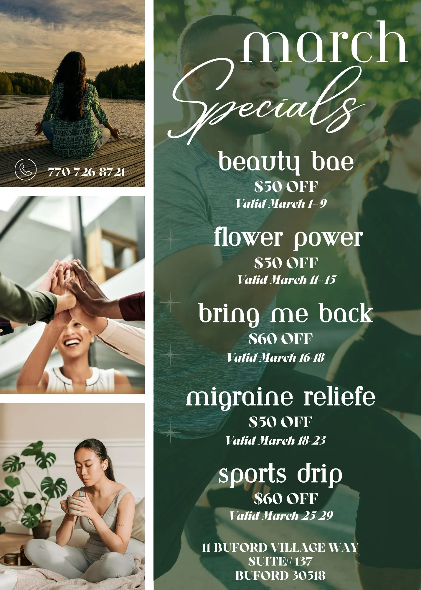 March into Health with IV Therapy Specials at Jolie Visage Med Spa and Clinic | DRIPBaR Buford